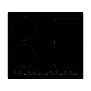 Thermex Nordic 6660 induktion 60 cm, 4 zones, red light, Induktionskogeplade