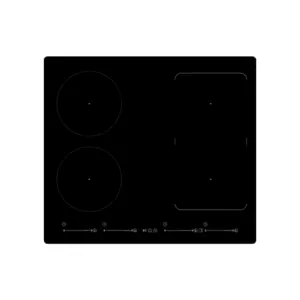 Thermex Nordic 6660 induktion 60 cm, 4 zones, red light, Induktionskogeplade
