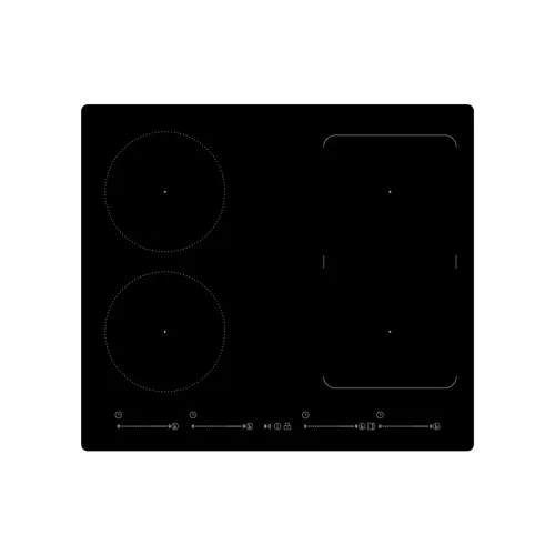 Thermex Nordic 6660 induktion 60 cm, 4 zones, red light, Induktionskogeplade