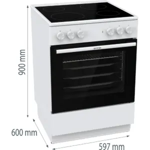 Gorenje GEC6A43WD, Keramisk komfur