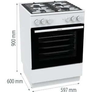 Gorenje GK6A63WF, Gaskomfur