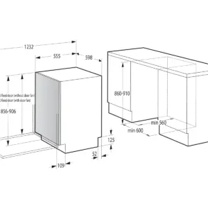 Gorenje GV663A65XXL, Integrerbar opvaskemaskine