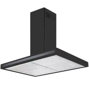 PE113-90SR 90cm sort, Frithængende emhætte