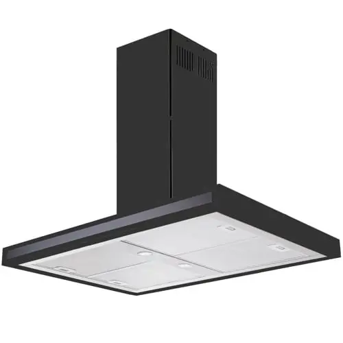 PE113-90SR 90cm sort, Frithængende emhætte