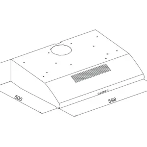 Silverline PE121HV 60cm hvid indsatsemhætte