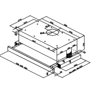 Silverline PE140 60cm hvid udtræksemhætte
