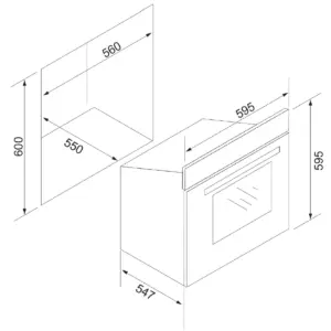 Silverline PEO651X, Indbygningsovn
