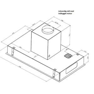 Silverline SM4229-90HV 90cm hvid, Loftemhætte