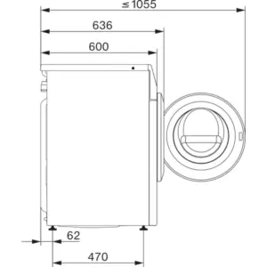 Miele WEB685WCS, Frontbetjent vaskemaskine