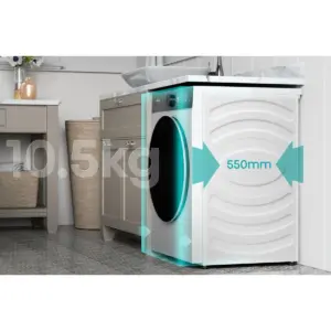 Hisense WF5I1045BWQ, Frontbetjent vaskemaskine