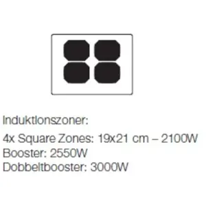 Witt WIF828, Induktionskogeplade