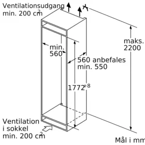 Siemens KI81RAFE0 iQ500 IQ500, Integrerbart køleskab
