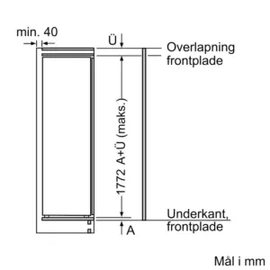Bosch KIR81NSE0 Serie 2, Integrerbart køleskab